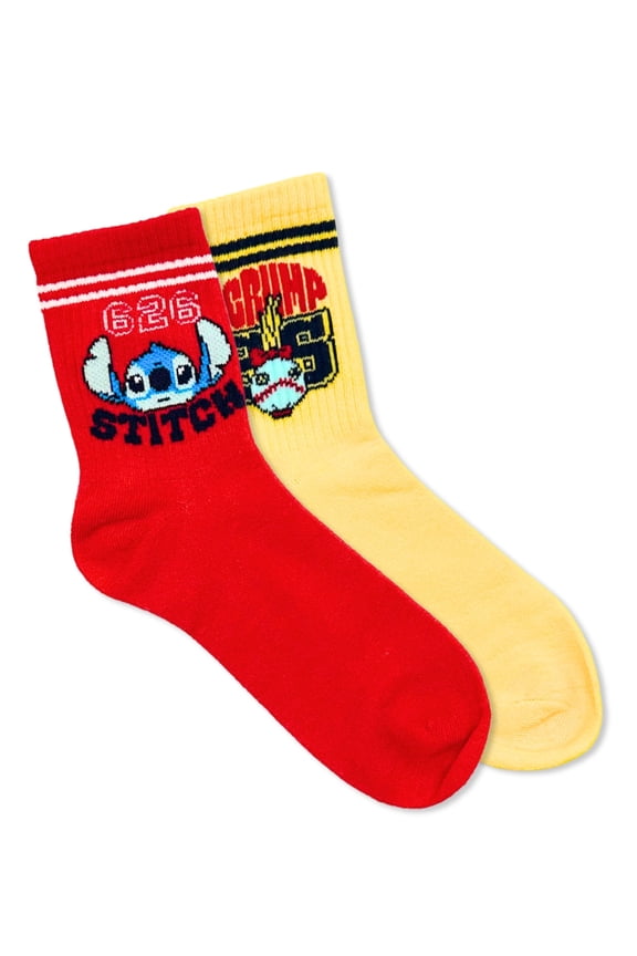 Stitch Women's Mid-Crew Socks, 2-Pack, Size 4-10