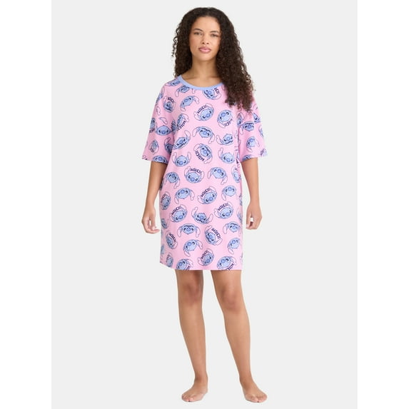 Disney Stitch Women's Sleep Shirt, Sizes XS-3X