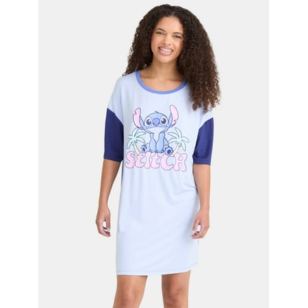 Disney Stitch Women's Sleep Shirt, Sizes XS-3X