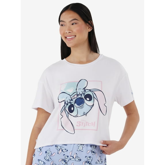 Disney Stitch Women's Sleep Tee with Short Sleeves, Sizes XS-3X