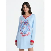 HELLO KITTY Disney Stitch Women's Valentine's Day Sleepshirt, Sizes XS-3X