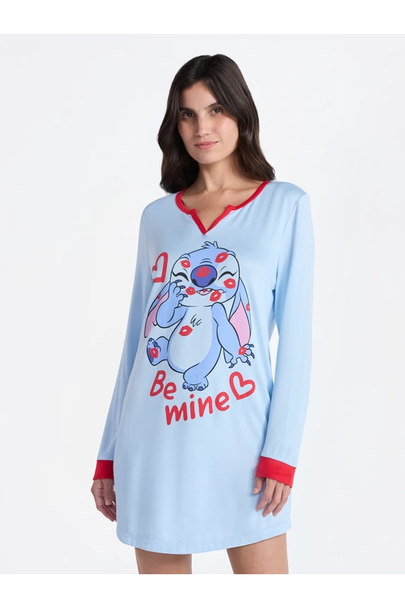 Stitch Women's Valentine's Day Sleepshirt, Sizes XS-3X