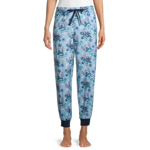 Disney Stitch Women's and Women's Plus Cuffed Pajama Pants