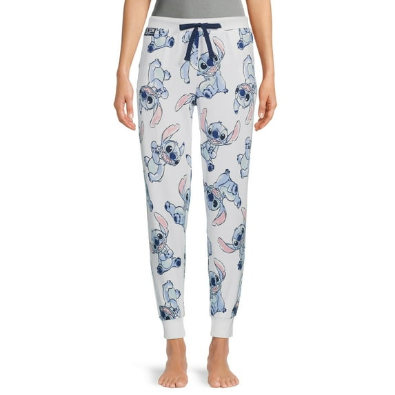 Disney Stitch Women's and Women's Plus Size Graphic Print Sleep Joggers