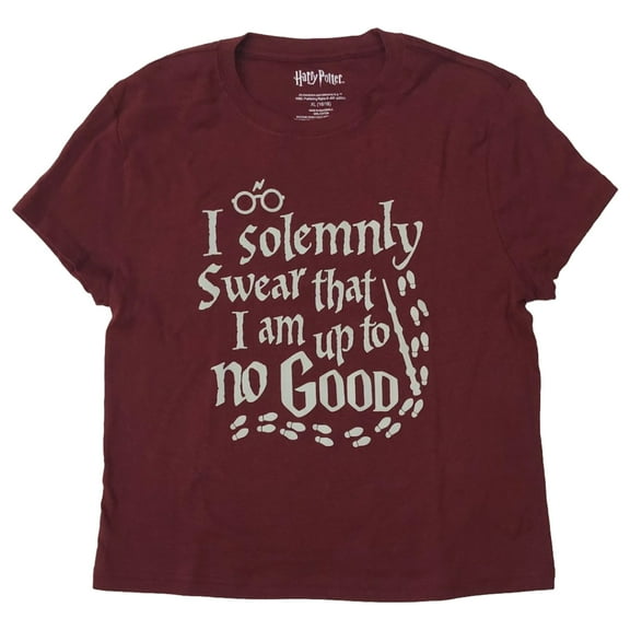 Womens Burgundy Tight Fit Harry Potter Tee Shirt T-Shirt Large