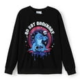 thumbnail image 1 of Disney Stitch Womens Sweatshirts Mommy and Me Black Lightweight Crewneck Graphic Ugly Sweatshirt, 1 of 7