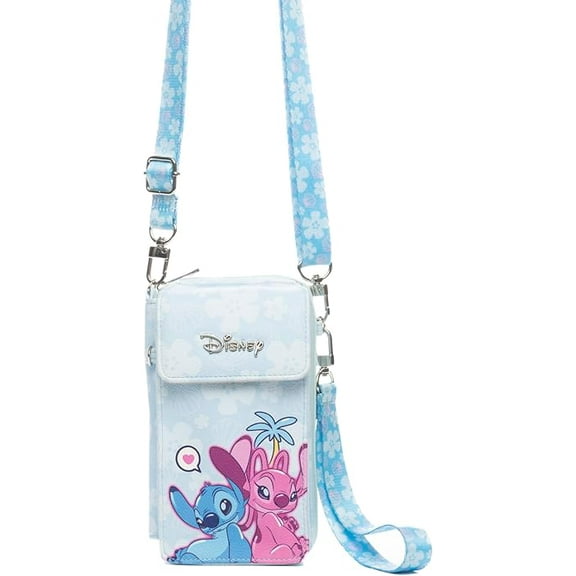 Disney Stitch and Angel Crossbody Wallet Cell Phone Wristlet