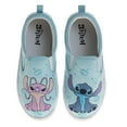 thumbnail image 1 of Disney Stitch And Angel Girls Slip On Low Top Canvas Sneakers. (Little Kids Big Kids) Blue Pink, Size: 13, 1 of 7