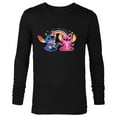thumbnail image 1 of Disney Stitch and Angel Living the Dream - Long Sleeve T-Shirt for Men - Customized-Black, 1 of 5