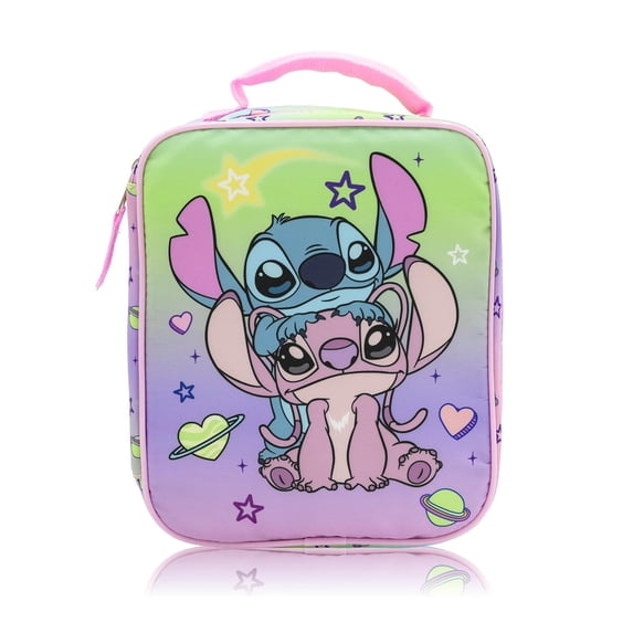 Disney Stitch and Angel Lunch Box for Girls, Insulated Lunch Bag