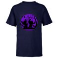 thumbnail image 1 of Disney Stitch and Angel Trick or Treat Halloween - Short Sleeve T-Shirt for Kids - Customized-Navy, 1 of 5