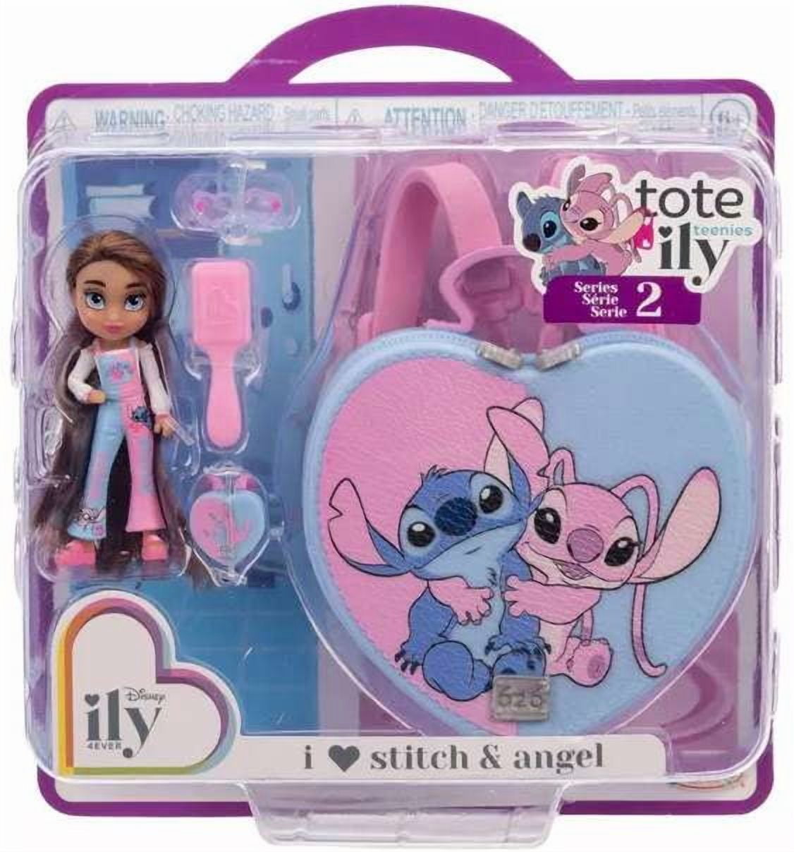 Disney Tote Ily Teenies Series 2 I Love Stitch & Angel Mini Doll