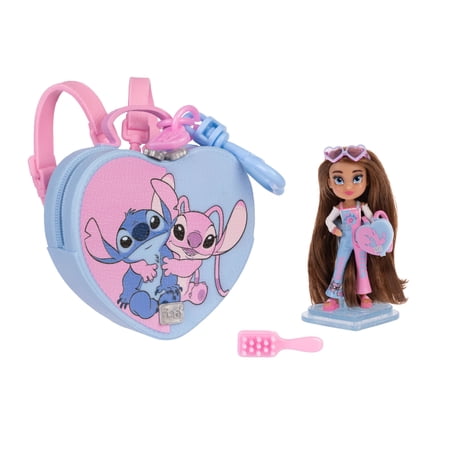 Disney Tote Ily Teenies Series 2 I Love Stitch & Angel Mini Doll