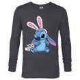 thumbnail image 1 of Disney Stitch with Easter Bunny - Long Sleeve T-Shirt for Men - Customized-Charcoal Heather, 1 of 5