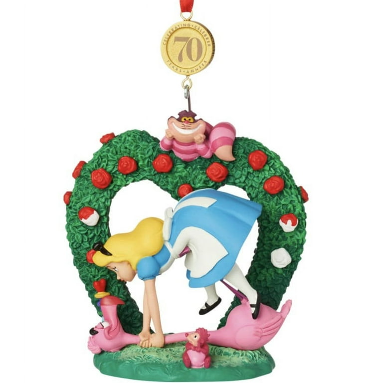 1999 Alice in Wonderland Porcelain Christmas Ornament With Box/disney  Ornament/grolier Collectibles, Ltd. 