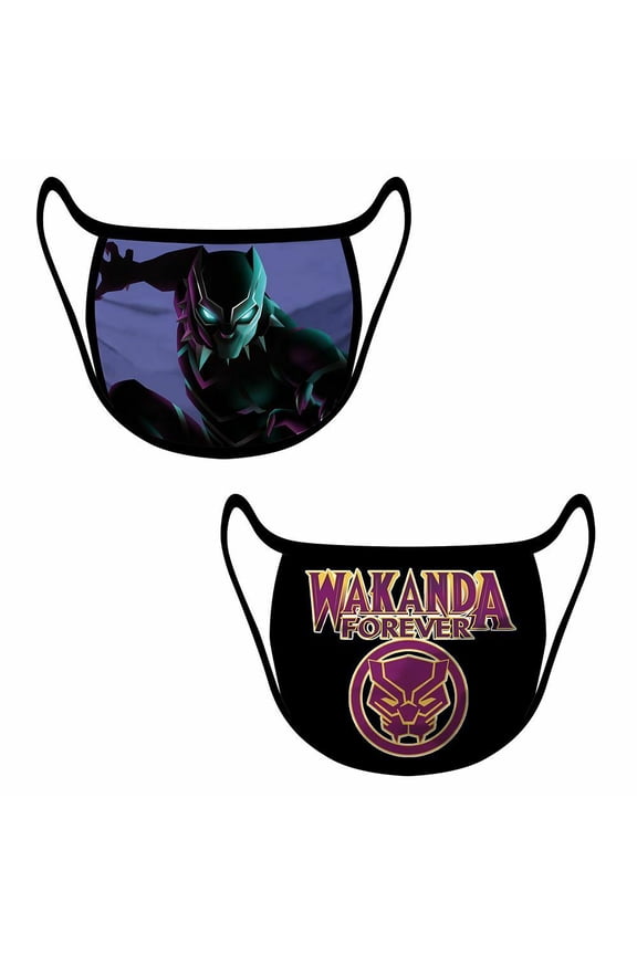 Store Black Panther Cloth Face Mask 2 Pack Set Avenger Adult Size XL