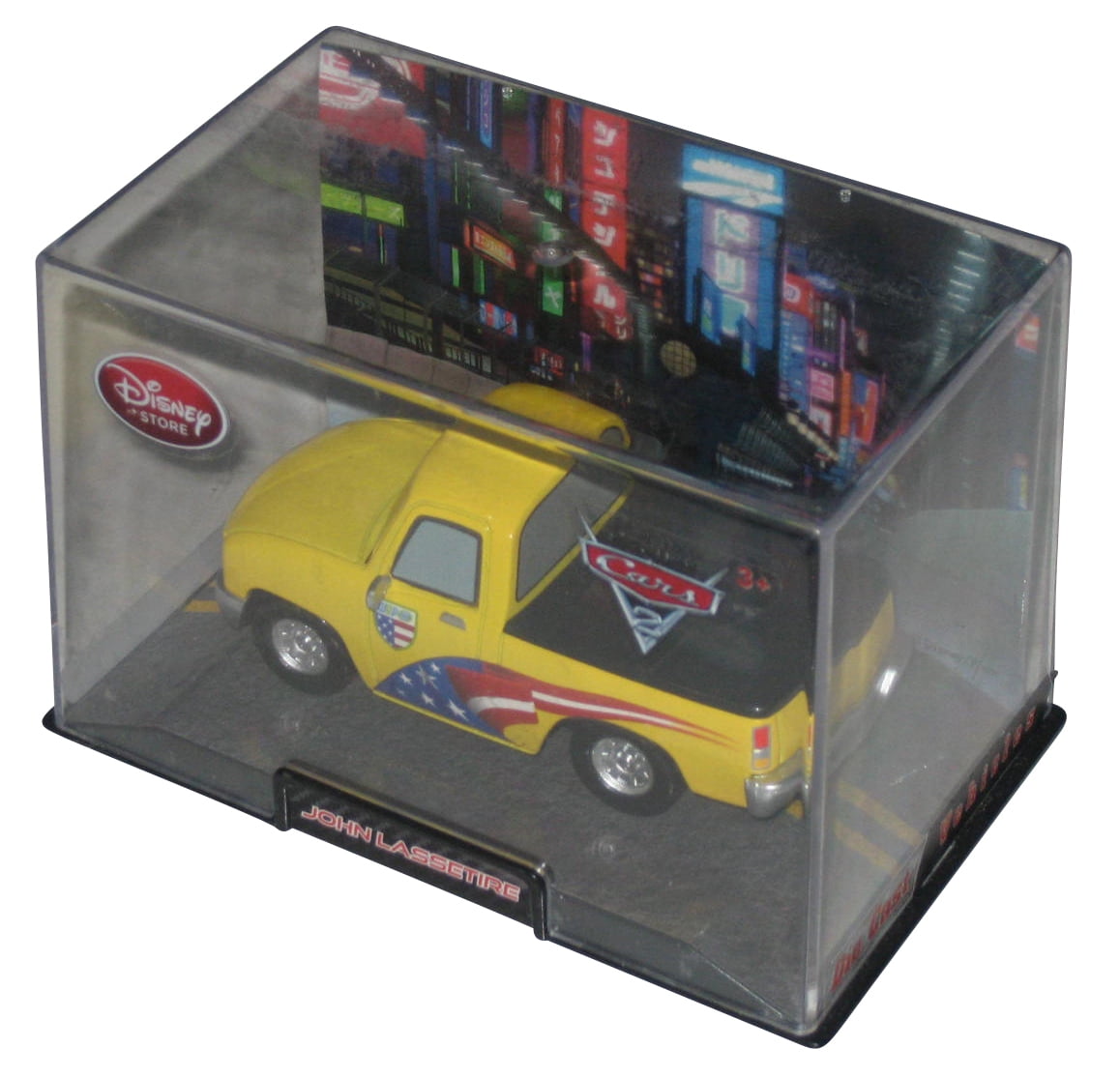 Disney Store Cars 2 Movie John Lassetire Yellow 1 43 Toy Car W Plastic disney-store-cars-2-movie-mater-headset-1-43-toy-car-w-case-walmart