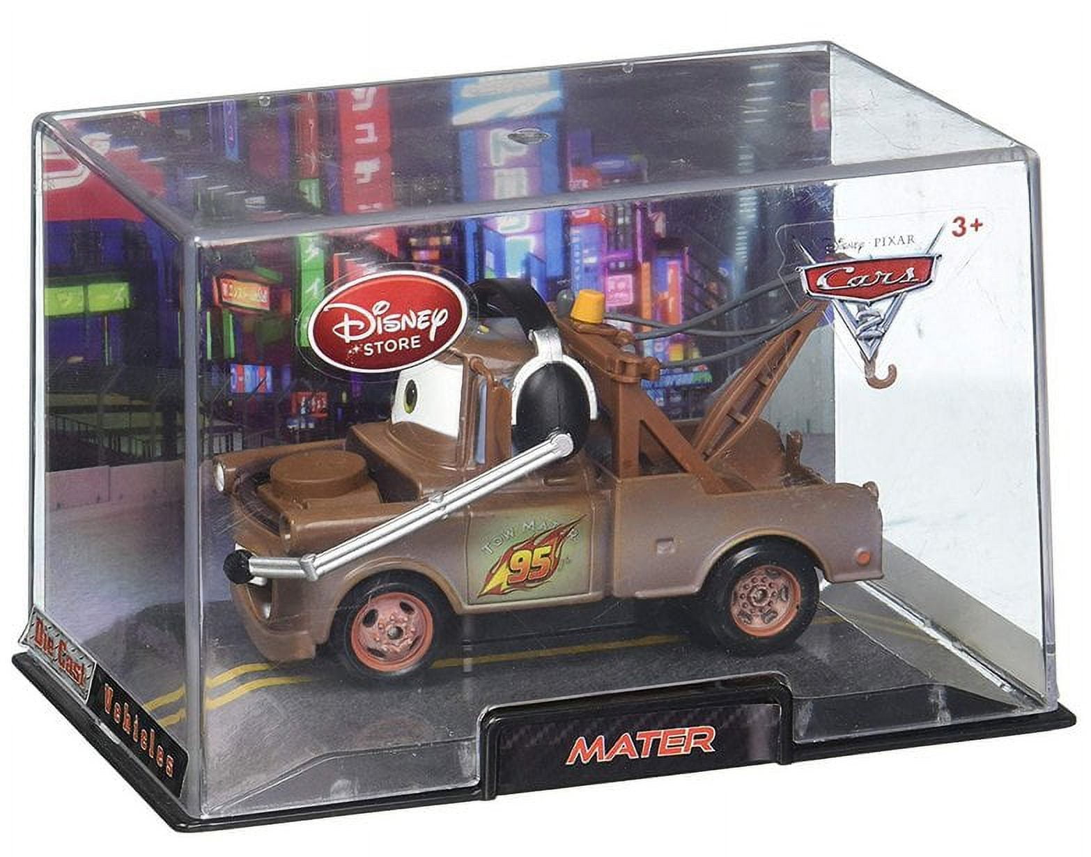 Disney Store Cars 2 Movie Mater Headset 1 43 Toy Car w Acrylic Case Walmart