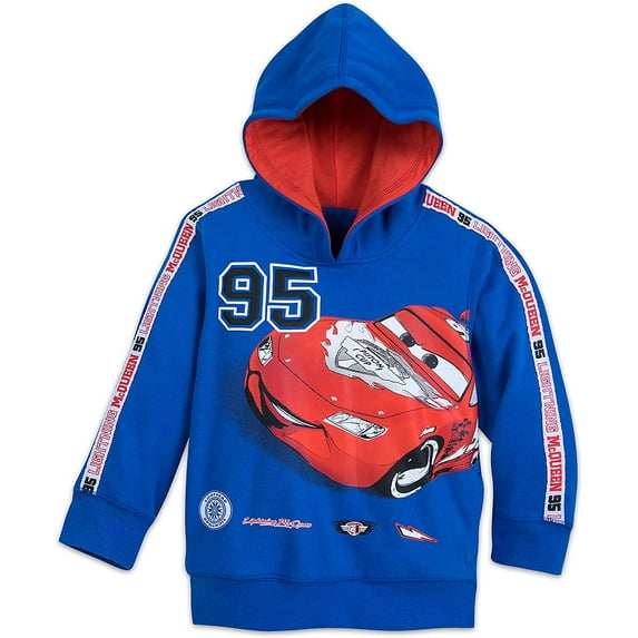 Disney Store Cars Lightning McQueen Pullover Hoodie Sweatshirt Boy Size 5/6