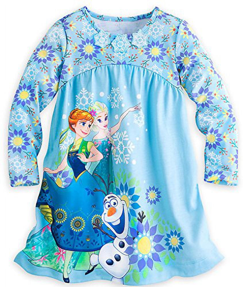 Disney Store Frozen Anna, Elsa Olaf Long Sleeve Nightshirt