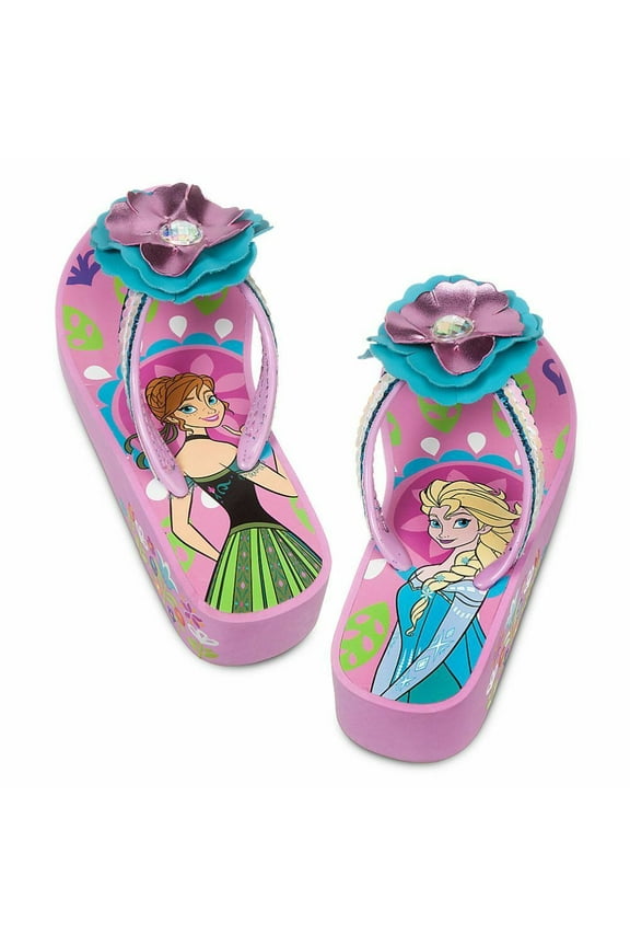 Store Frozen Anna Elsa Platform Flip Flop Sandals Shoes Girl Size 11/12