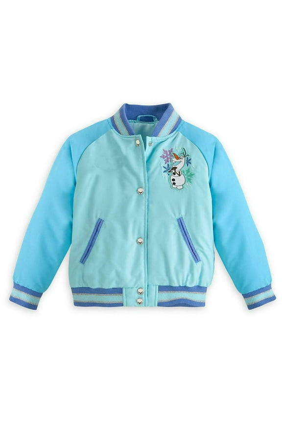 Store Frozen Elsa Olaf Varsity Jacket Girl Size 7/8