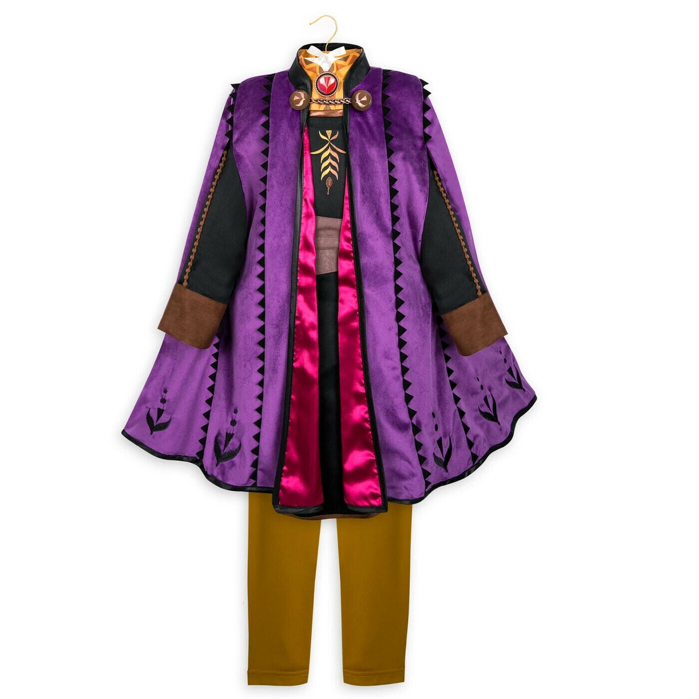 strapless open back dress Moive Anna Embroidered Costume Queen Anna Princess Dress Frozen 2 –  Mermaidcosplay main image 0