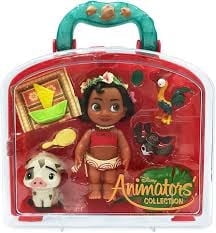 Disney Store Girl's Moana Animators' Collection Mini Doll Play Set