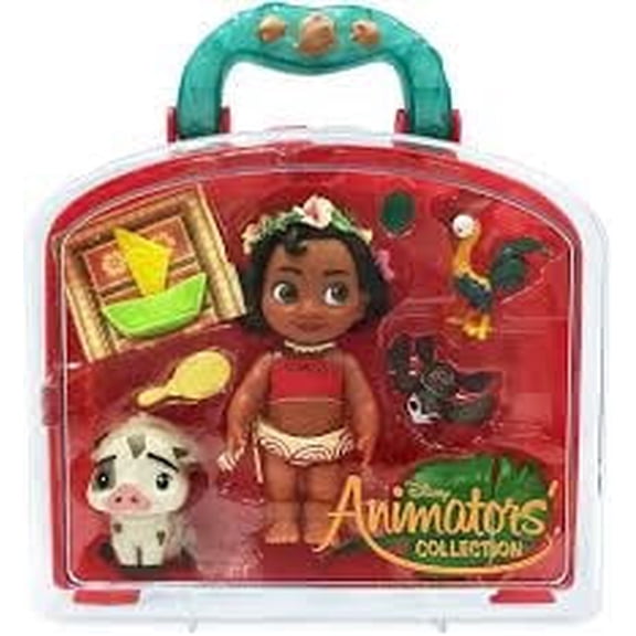 Disney Store Girl's Moana Animators' Collection Mini Doll Play Set