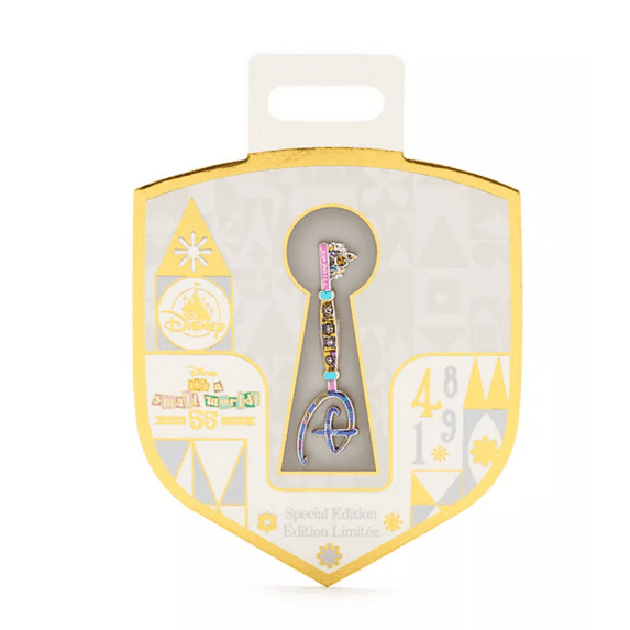 Disney Store It's a Small World 55th Opening Ceremony Key Pin New with Card