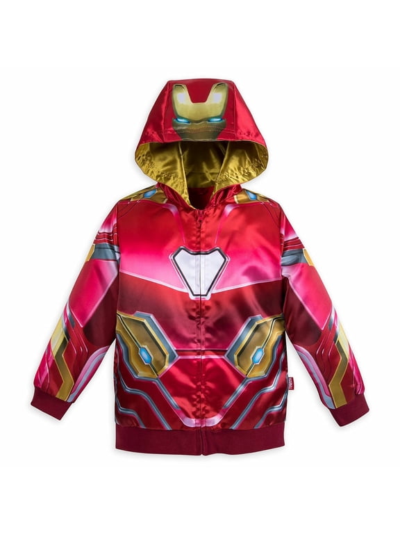 Disney Store Marvel Avengers Iron Man Costume Boy Hoodie Jacket Size 4