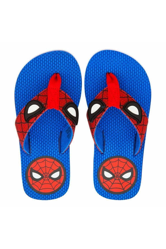 Marvel Toddler Boy Lightweight Flip Flops, Red, 11/12