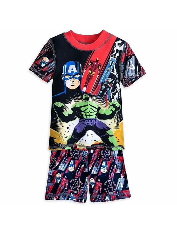 The Avengers 2PC Short Sleeve Tight Fit Pajama Set Boy Size 7