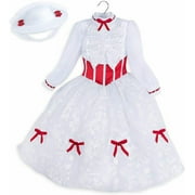 Disney Store Mary Poppins Costume Dress Set with Hat Girls Size S 5/6