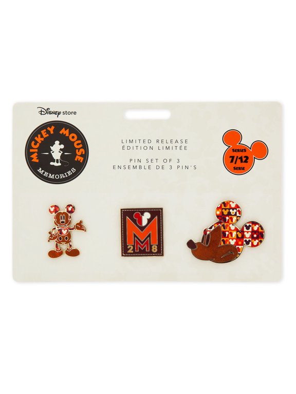 Mickey Memories July Pin Set of 3 Limited Release New with Card