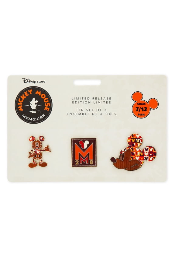 Mickey Memories July Pin Set of 3 Limited Release New with Card
