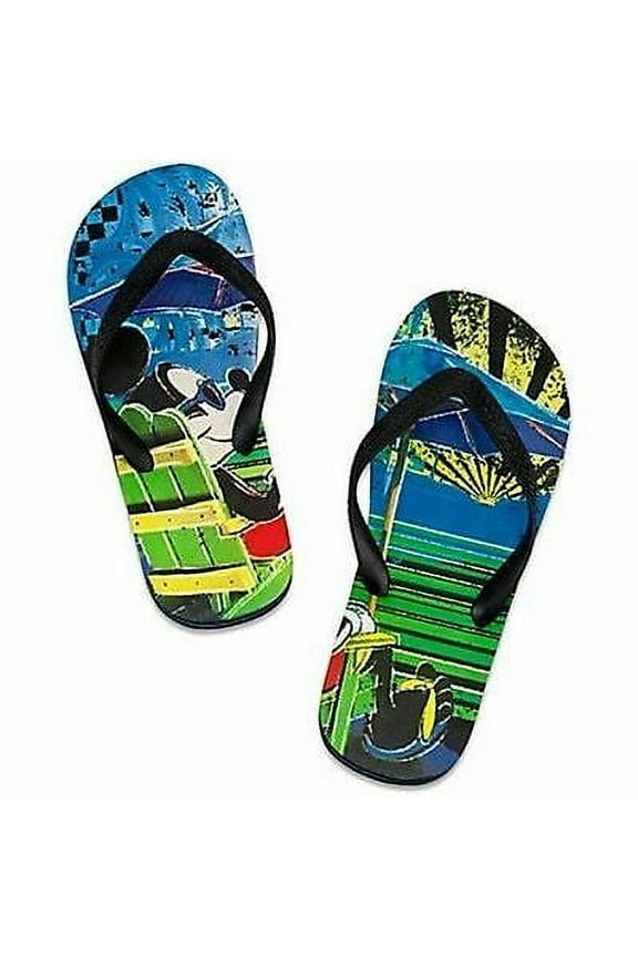 Store Mickey Mouse Flip Flops Sandals Shoes Adult Men Size 9/10