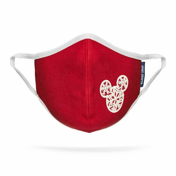 Disney Store Mickey Mouse Icon Snowflake Face Mask by Spirit Jersey Youth Medium