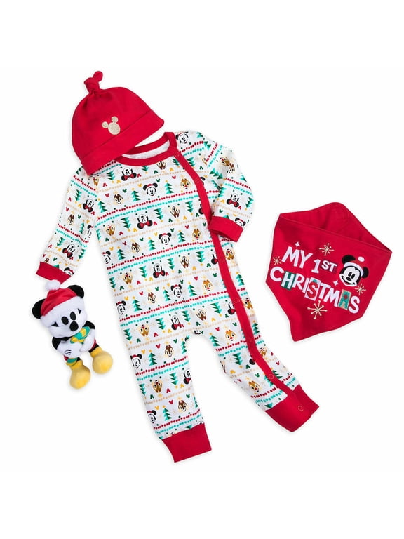 Store Mickey My First Christmas Baby Boy Girl Romper Gift Set Size 18-24M