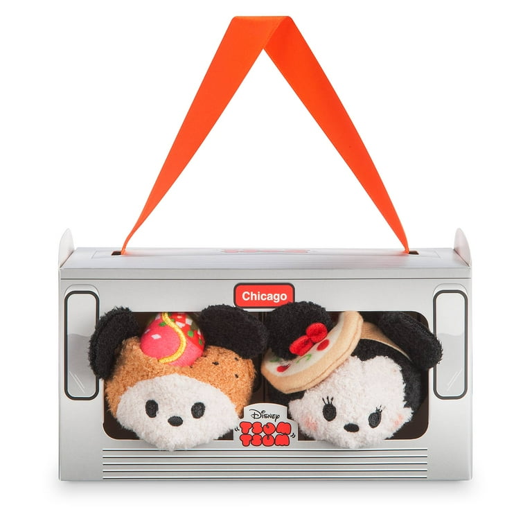 Disney Store Mickey and Minnie Mouse Tsum Tsum Plush Chicago Set