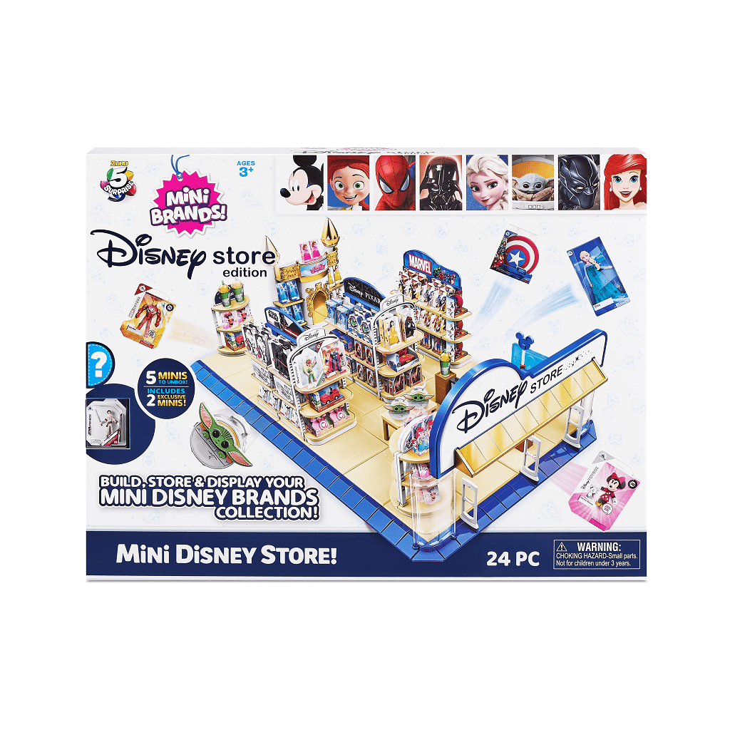 ZURU- 5 SURPRIZE DISNEY MINI BRANDS TOY STORE PLAYSET 24PCS. 2 EXCLUSIVE  MINIS