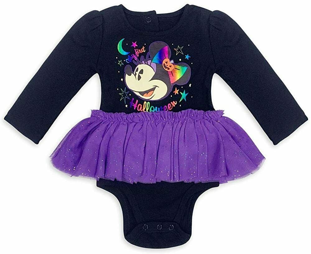 Disney Store Minnie Mouse 1st Halloween Baby Bodysuit with Tutu Size 9 12 Months