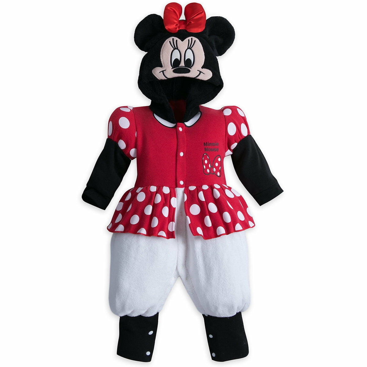 Disney Store Minnie Mouse 3D Fleece Baby Romper Size 12 18 Months