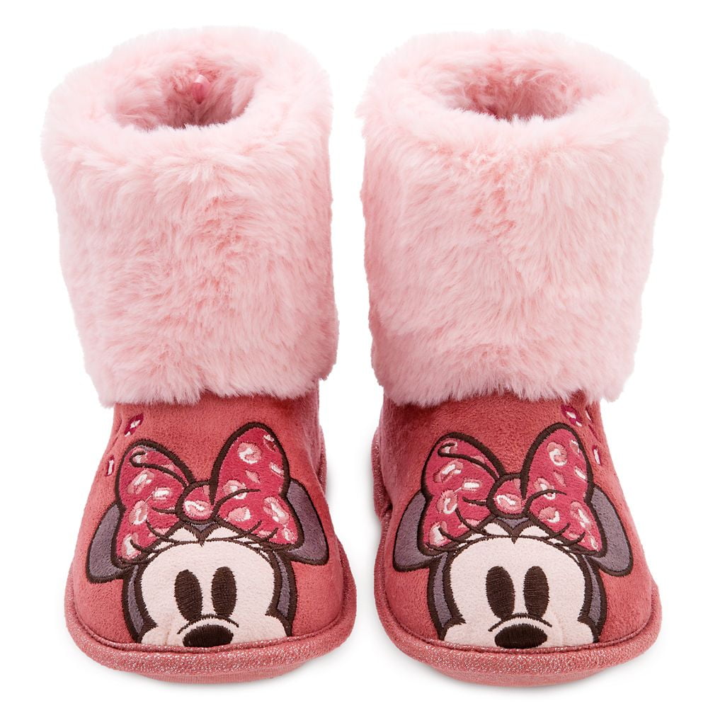 Disney Store Minnie Mouse Boot Slippers Soft Shoes Boots for Girls