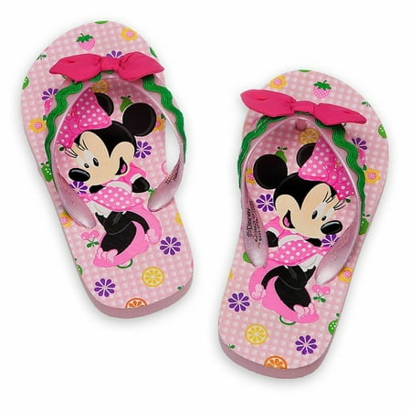 Disney Store Minnie Mouse Girl Flip Flops Sandals Shoes Size 11/12