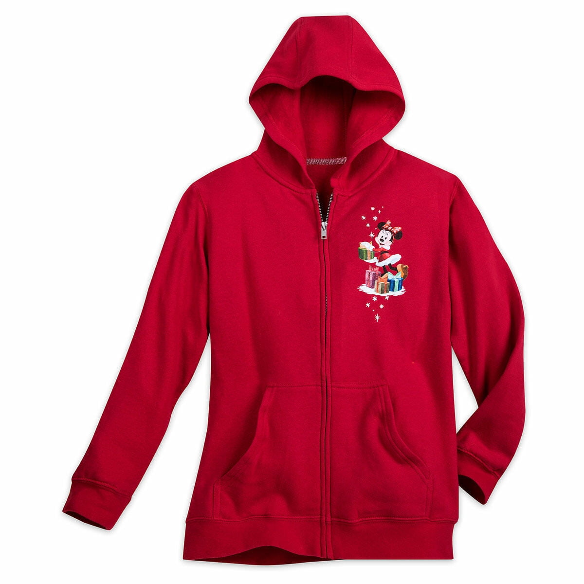 Disney Store Minnie Mouse Holiday Christmas Hoodie Sweat Shirt - Main Image