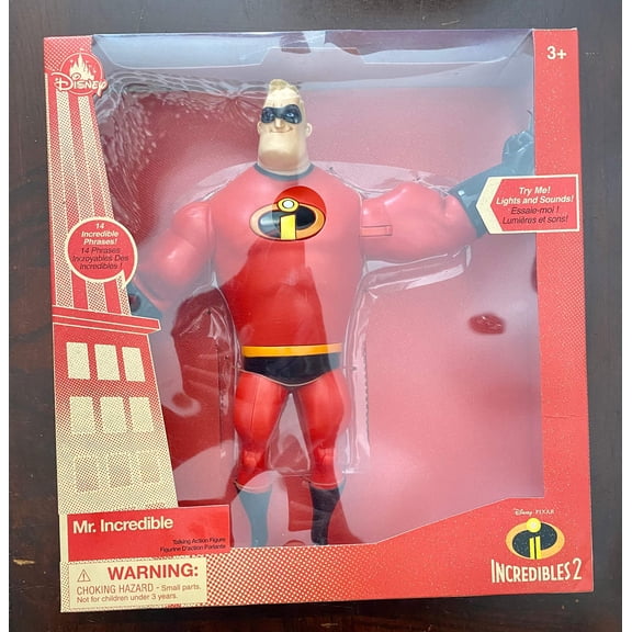 Disney Store Mr. Incredible Light-Up Talking Action Figure Incredibles 2 New