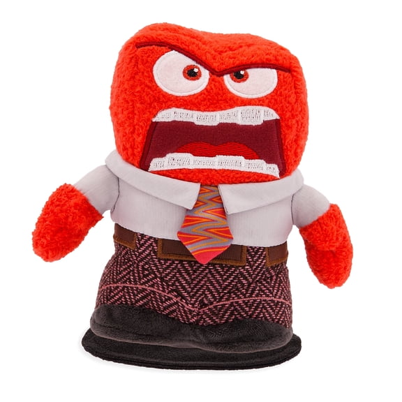 Disney Store Official Anger Magnetic Shoulder Plush Stuffed Animal - Adorable Inside Out 2 Includes Magnetic Pad & Soft Fabrics - Perfect Plush Toys - Mini 6''