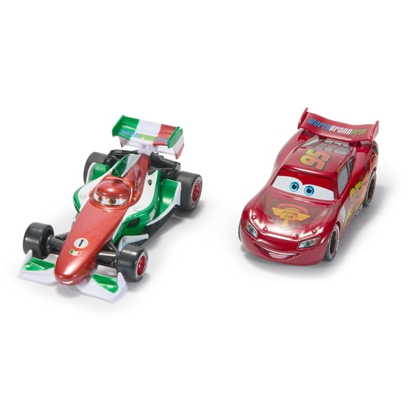 Disney Store Official Lightning McQueen & Francesco Bernoulli Die Cast Twin Pack Cars