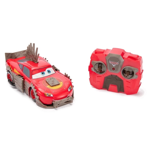 Disney Store Official Lightning McQueen Remote Control Car - Lightning McQueen RC Car with Crash and Rebuild Features, 2.4GHz Radio Control, Futuristic Post-Apocalyptic Design, Wireless Remote